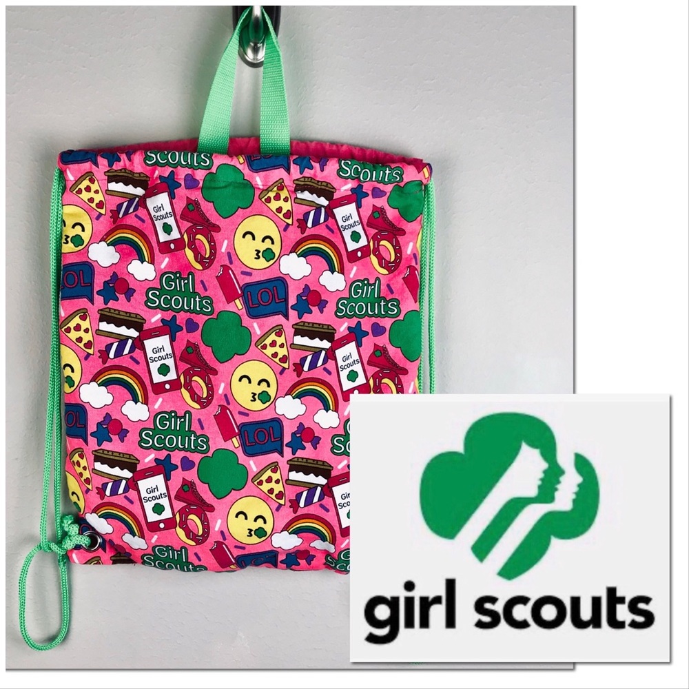 Double drawstring cinchtop bag